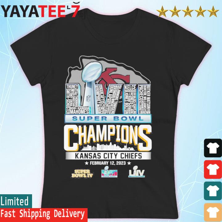 Kansas City Chiefs Super Bowl Wins 2023 LVII Shirt Kansas City Chiefs  Players - Best Seller Shirts Design In Usa