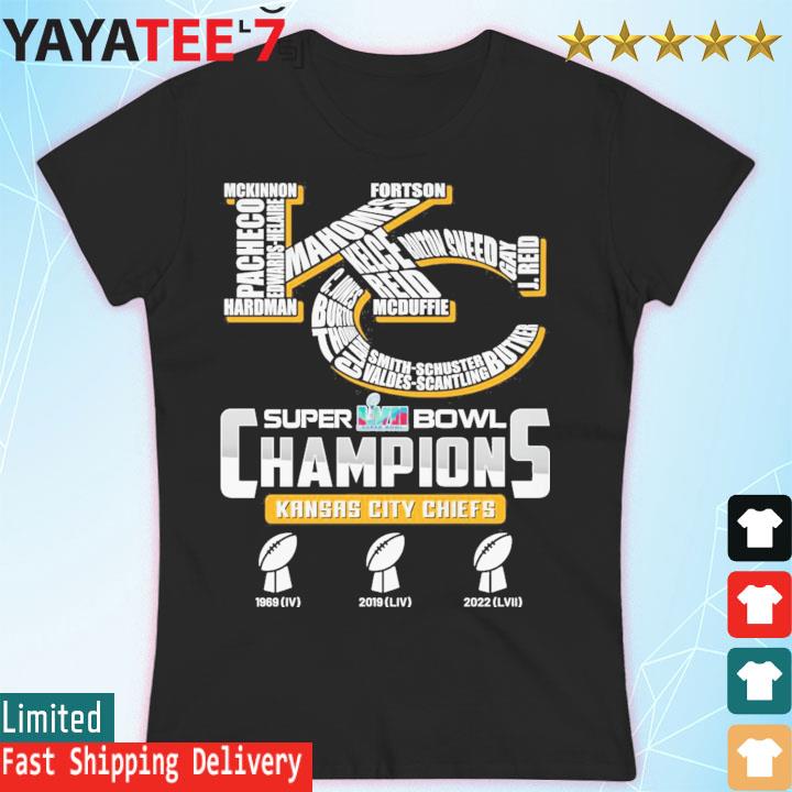 Official Kansas City Chiefs 3x Super Bowl Champions 1969 2019 2022 shirt