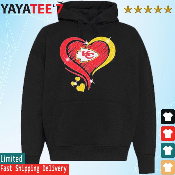 Kansas city Chiefs diamond heart love shirt, hoodie, sweater, long sleeve  and tank top