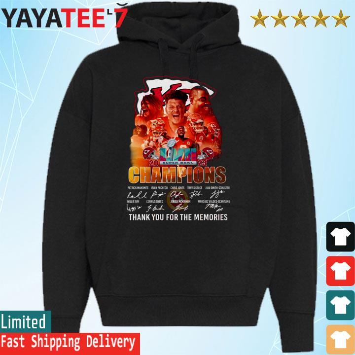 Kansas City Chiefs LVII super bowl champions thank you for the memories t-s Hoodie