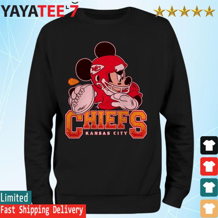 Kansas City Chiefs Mickey at Quarterback Disney Vintage Football T-Shirt