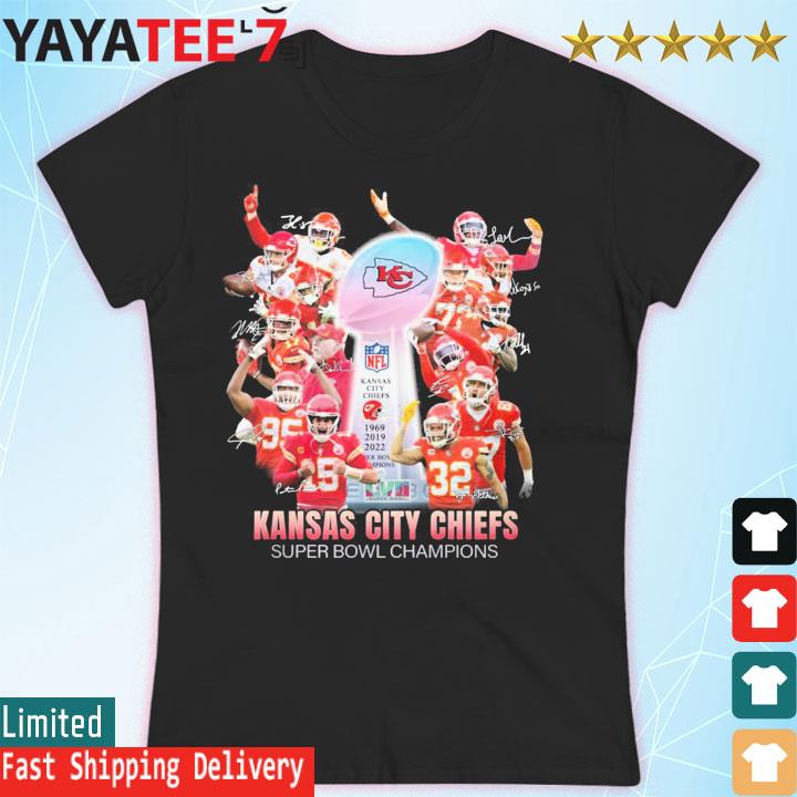 Official kansas city Chiefs NFL 3x super bowl champions signatures T-shirt,  hoodie, tank top, sweater and long sleeve t-shirt