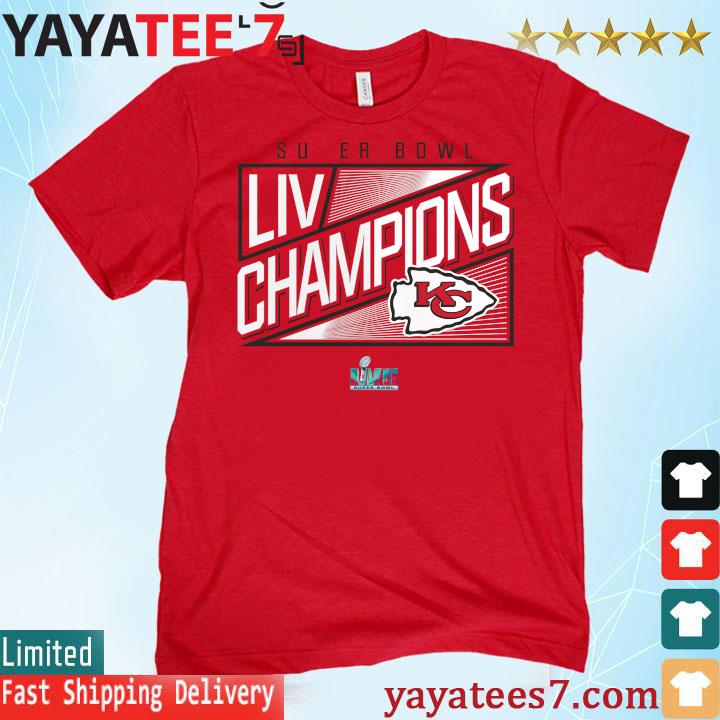 Kansas City Chiefs NFL Red Super Bowl LVII Champions Hut Roster T-Shirt