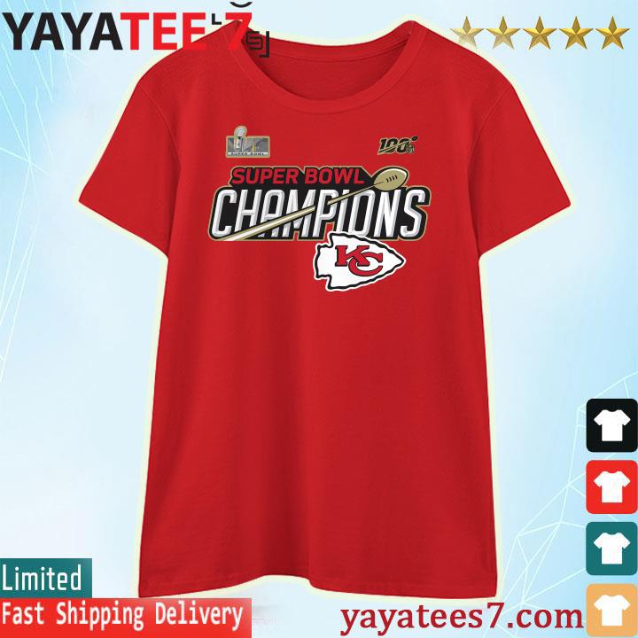 Kansas City Chiefs Super 2023 Bowl LVII Champions Trophy Collection Locker Room s Women's T-shirt