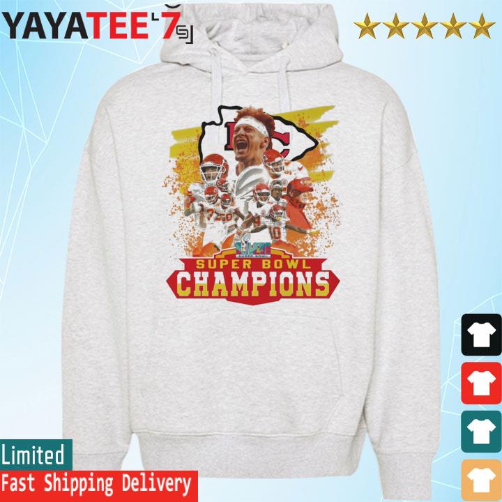 Kansas City Chiefs Super Bowl LVII 2022 Champions, Patrick Mahomes and team  shirt, hoodie, sweater, long sleeve and tank top