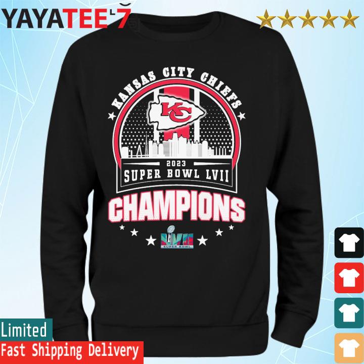 Chiefs Super Bowl Shirt Skyline LVII Champions Kansas City Chiefs