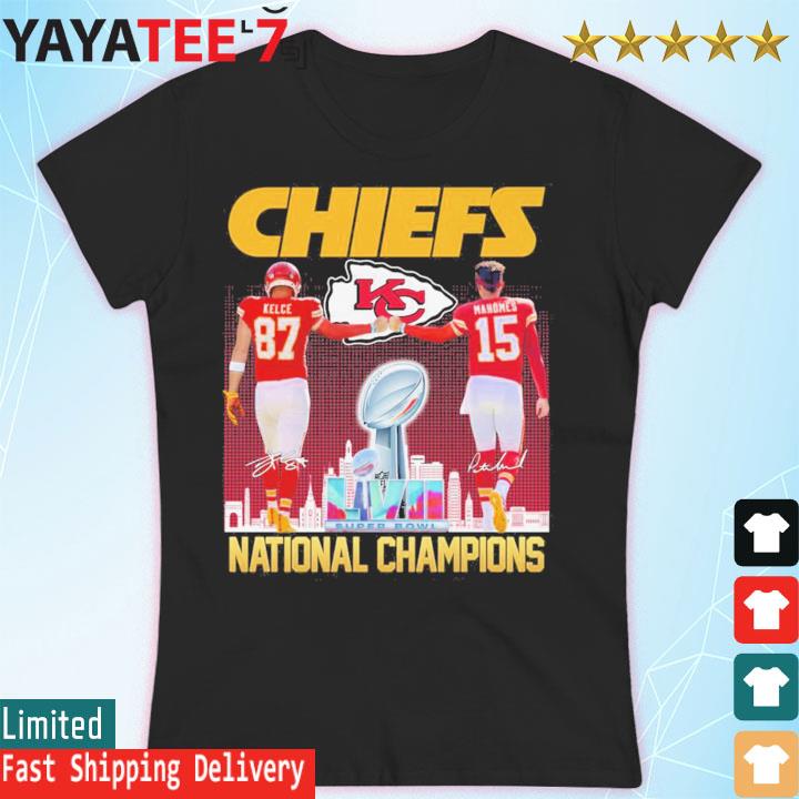 Kansas City chiefs Travis Kelce and Patrick Mahomes National Champions  signatures shirt, hoodie, sweater, long sleeve and tank top