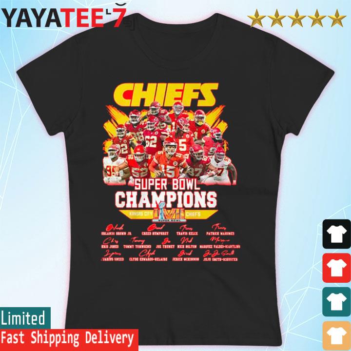 KC Kansas City Chiefs Team Players Signs Super Bowl 2023 NFL Shirt