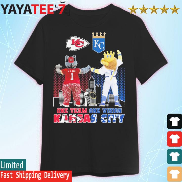 Kansas City Chiefs K.C. Wolf and Kansas City Royals Sluggerrr Mascot Shirt,  hoodie, sweater, long sleeve and tank top