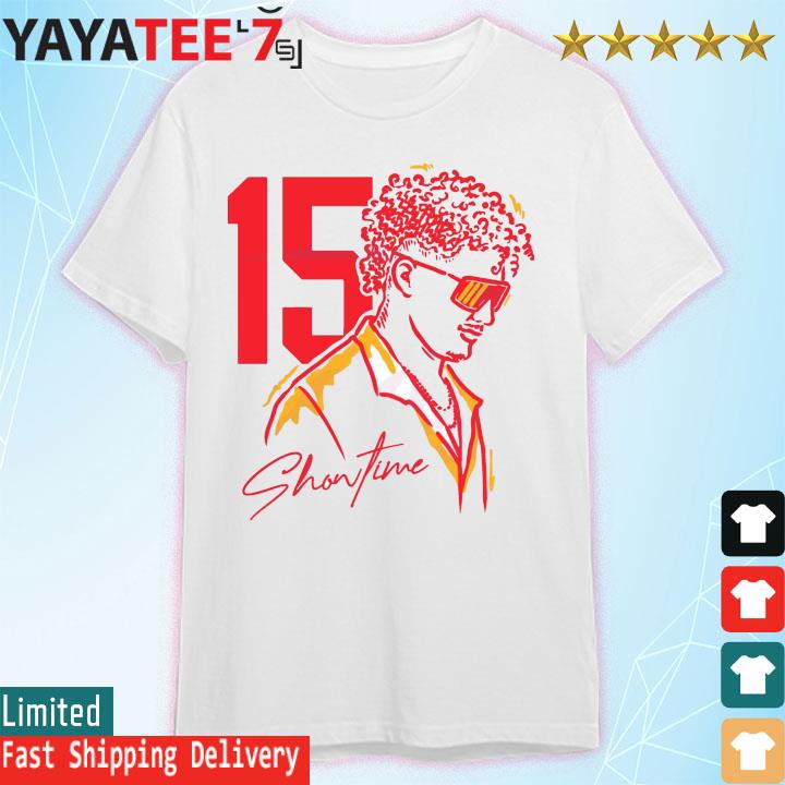 Official Number 15 Kansas City Chief Showtimes Patrick Mahomes t-shirt,  hoodie, sweater, long sleeve and tank top