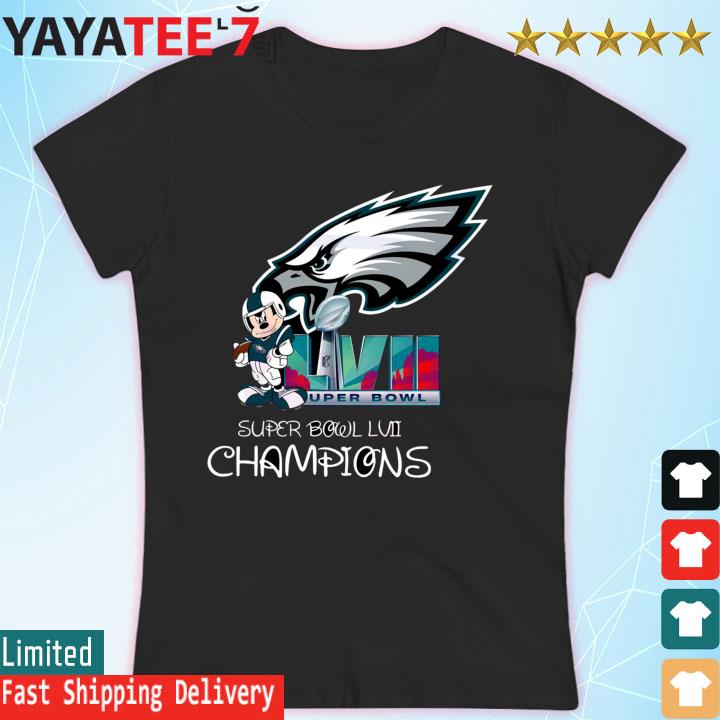 Mickey Philadelphia Eagles Super Bowl LVII champions s Women's T-shirt
