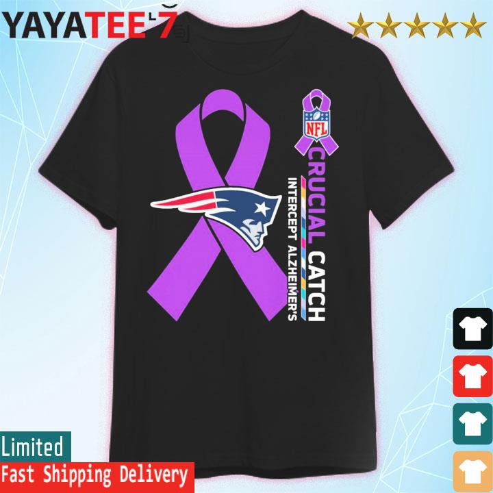 New England Patriots NFL Crucial Catch Intercept Alzheimer's shirt, hoodie,  sweater, long sleeve and tank top