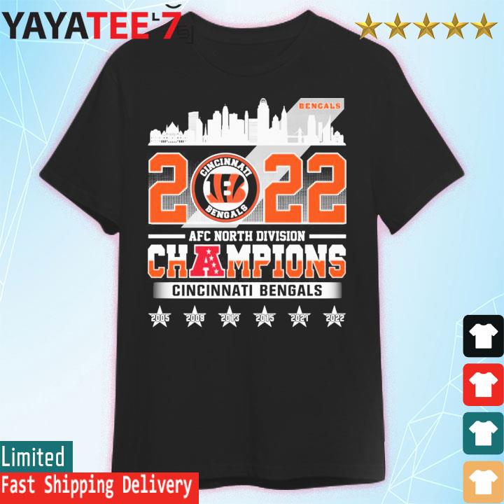 Cincinnati Bengals 2022 AFC NOrth Champions 2005-2022 Back To Back shirt,  hoodie, sweater, long sleeve and tank top