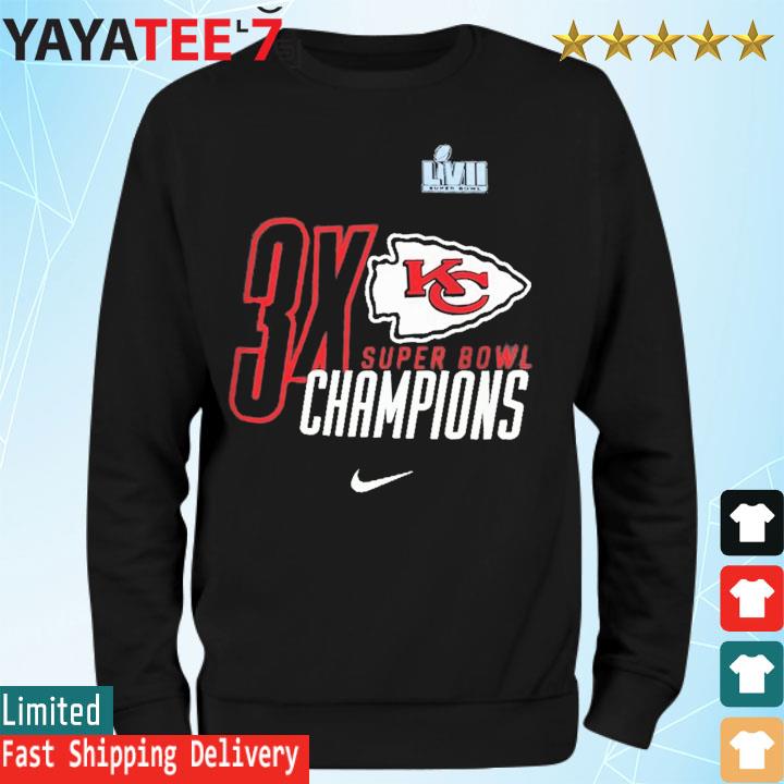 Official Kansas City Chiefs Nike Youth Three-Time Super Bowl Champions T- Shirt, hoodie, sweater, long sleeve and tank top