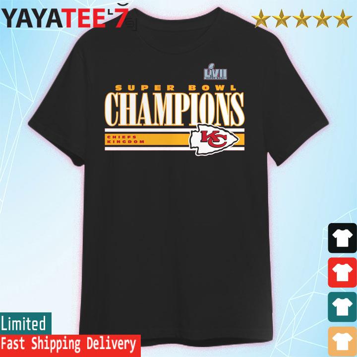 Kansas City CHIEFS T- Shirt Football Super Bowl LVII Champions Small-3X