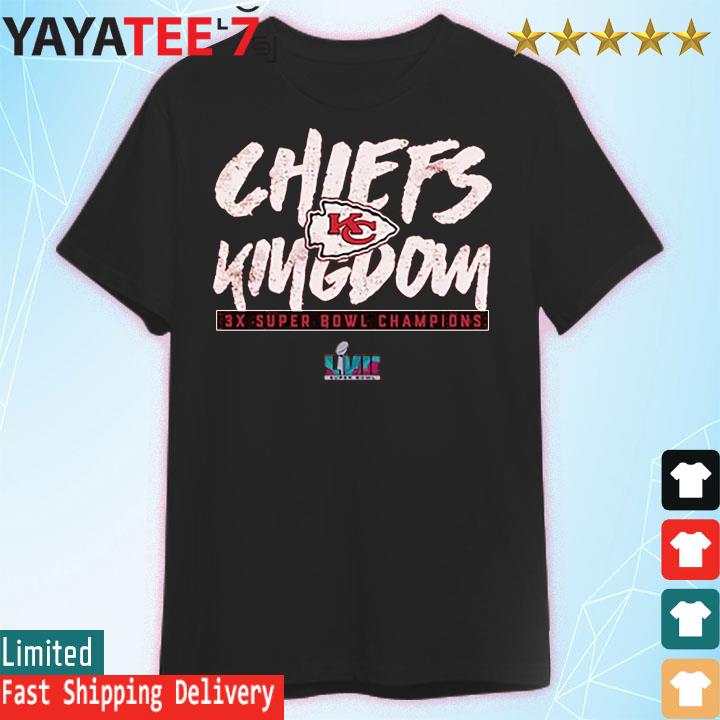 Official Kansas City Chiefs Super Bowl LVII Chiefs Kingdom 3x Super Bowl Champions shirt