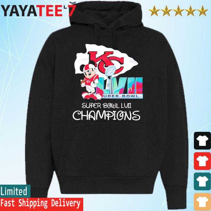Official Mickey Kansas City Chiefs Super Bowl LVII champions s Hoodie