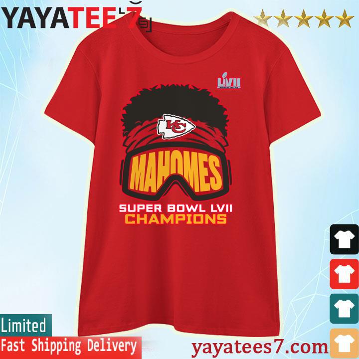 Women's Kansas City Chiefs Red Super Bowl LVII Champions Tie-Dye T-Shirt