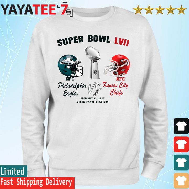 Philadelphia Eagles Vs Kansas City Chiefs 2023 LVII Super Bowl shirt,  hoodie, sweater, long sleeve and tank top