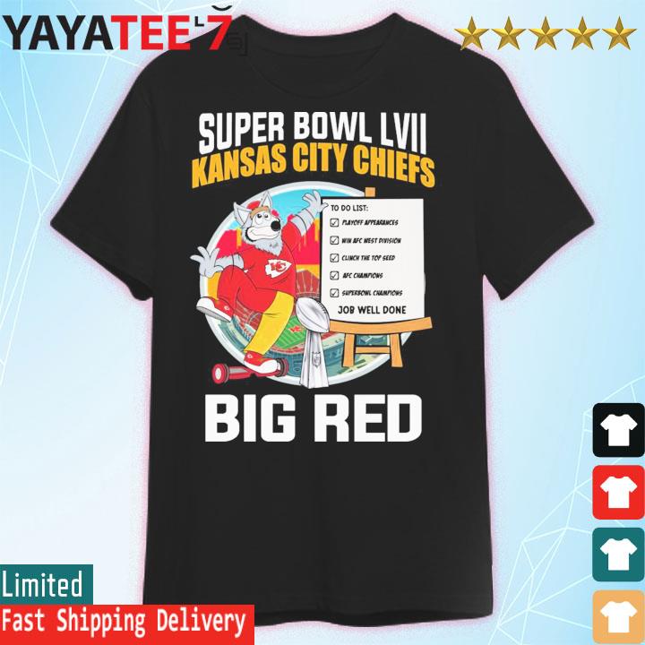 Offiical K.C Wolf Super Bowl LVII Kansas City Chiefs Big Red shirt