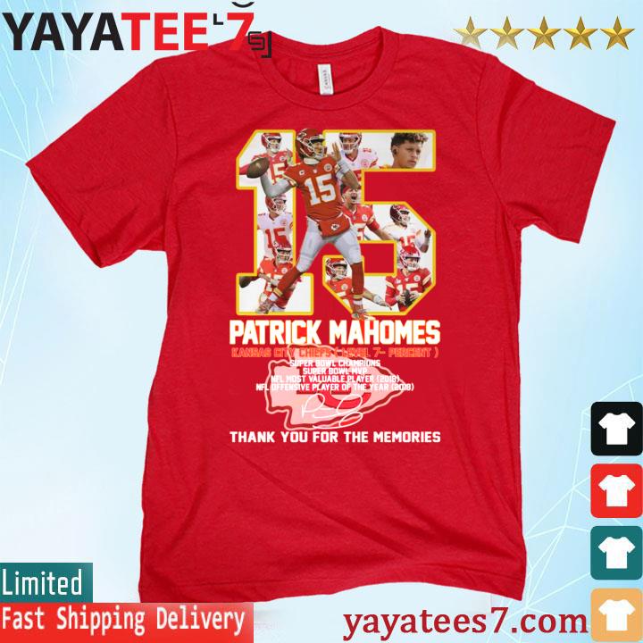 Patrick Mahomes Kansas City Chiefs Super Bowl MVP Thank You For The Memories T-Shirt