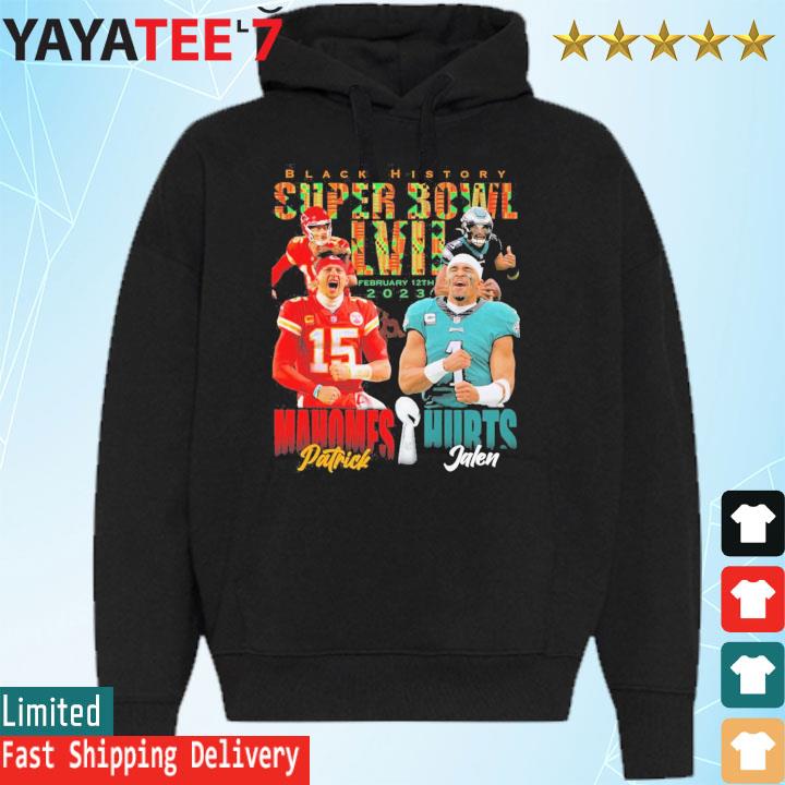 Funny Black history super bowl Lvii Mahomes Patrick and Hurts Jalen shirt,  hoodie, sweater, long sleeve and tank top