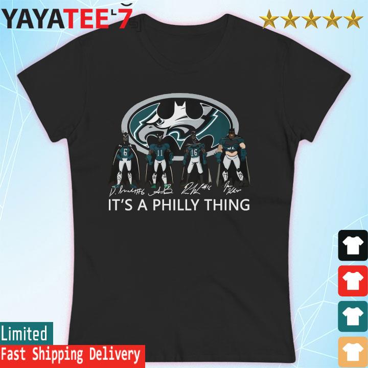 Batman Philadelphia Eagles Devon Smith A. J. Brown Quez Watkins and Jason  Kelce signatures shirt, hoodie, sweater, long sleeve and tank top