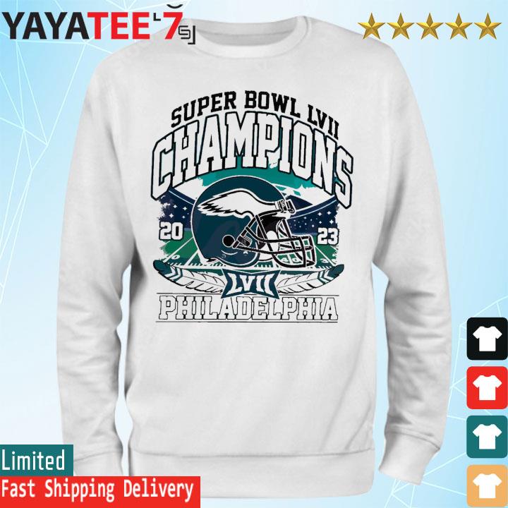 Philadelphia Eagles Champions Super Bowl 2023 helmet s Sweatshirt