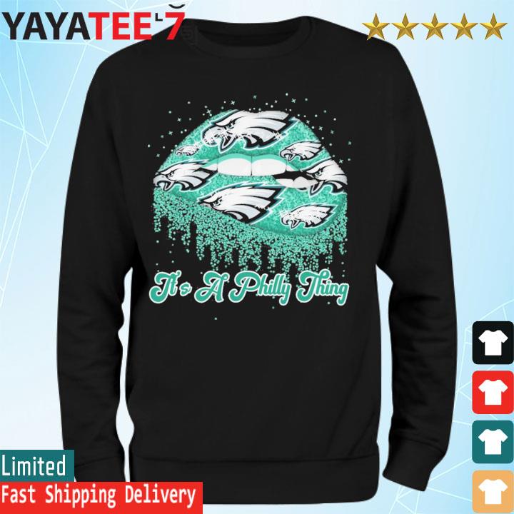 Philadelphia Eagles lips philly thing lips glitter shirt, hoodie, sweater,  long sleeve and tank top