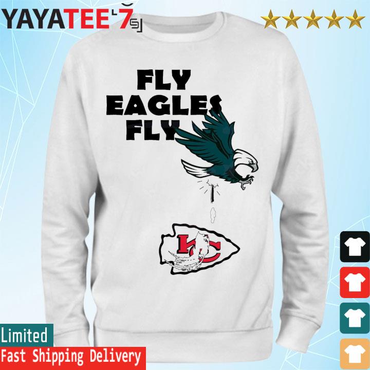 Fly Eagles fly Philadelphia Eagles over Kansas City Chiefs shirt, hoodie,  sweater and v-neck t-shirt