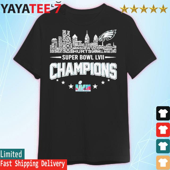 Philadelphia Eagles Players Names, Super Bowl Lvi Champions Shirt