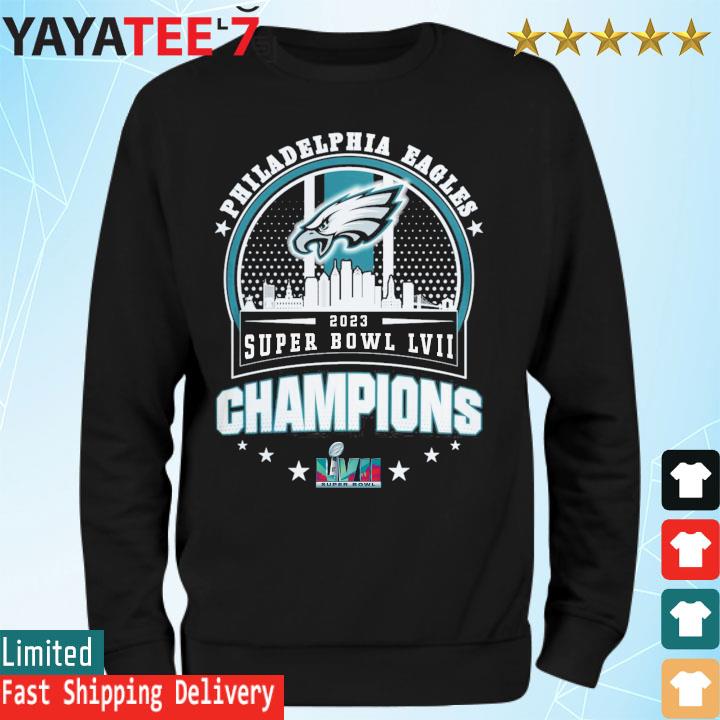 Official Philadelphia Eagles Super BOWL LVII 2023 Champions matchup skyline  shirt, hoodie, sweater, long sleeve and tank top