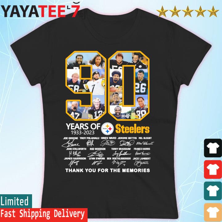 Funny Pittsburgh steelers 90 years of 1933 2023 thank you for the