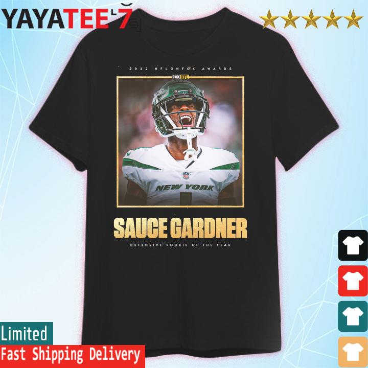 Defensive rookie of the year is sauce gardner shirt, hoodie, sweater, long  sleeve and tank top