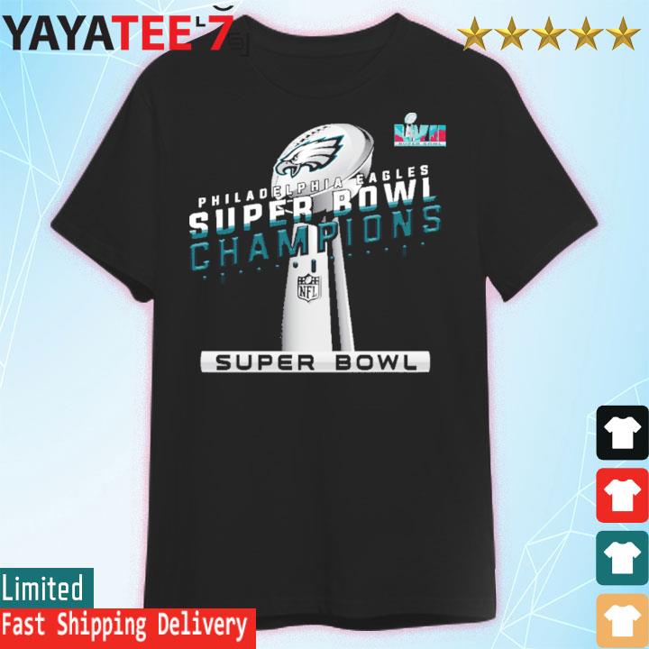 Super Bowl LVI Trophy Philadelphia Eagles victory Chiefs Championship shirt