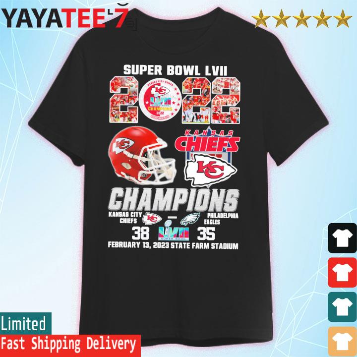 Super Bowl LVII 2023 Champions Kansas City Chiefs Vs Philadelphia Eagles 38-35  shirt, hoodie, sweater, long sleeve and tank top