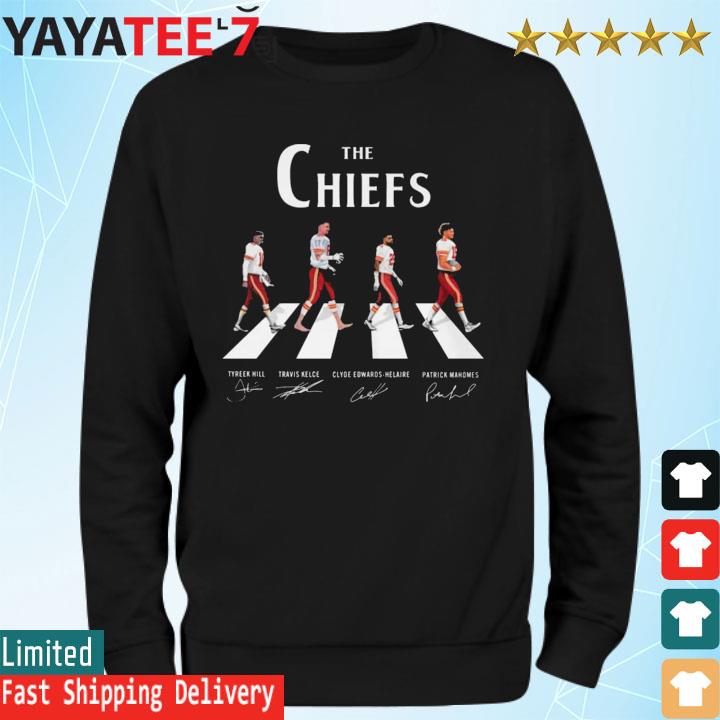 Kansas City Chiefs Abbey Road Patrick Mahomes Tyreek Hill signatures shirt