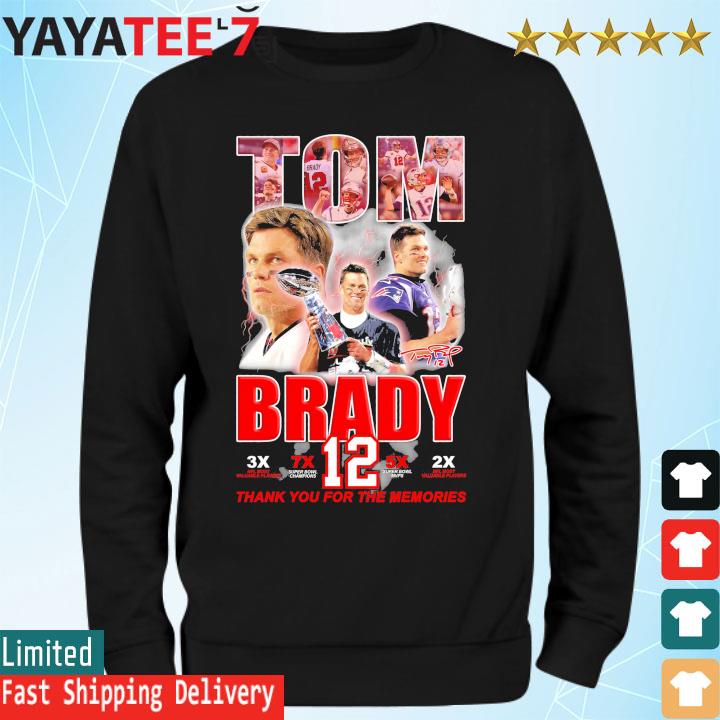 Thank You Tom Brady Patriots And Tom Brady buccaneers signature shirt,  hoodie, sweater, long sleeve and tank top