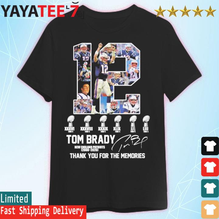 Get New England Patriots 2000-2020 thank you Tom Brady T-shirt For