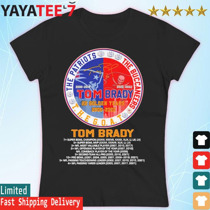 Tom Brady the Goat The Patriots the Buccaneers 2000 2023 shirt - Limotees