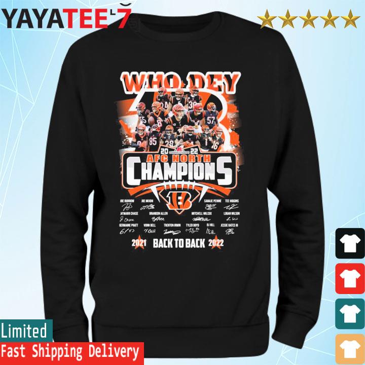 Cincinnati Bengals Who Dey Champion 2022 Signatures Shirt, hoodie