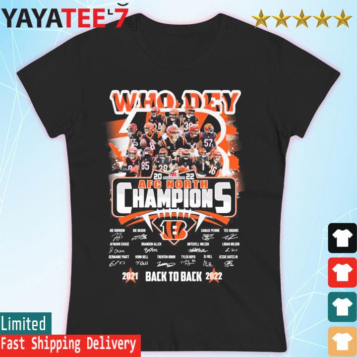 Official Cincinnati Bengals AFC North back 2 back champions 2021 2022 shirt,  hoodie, sweater, long sleeve and tank top