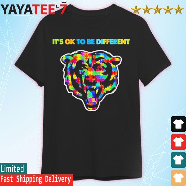 2023 Chicago Bears Autism It’s ok to be different Tee shirt