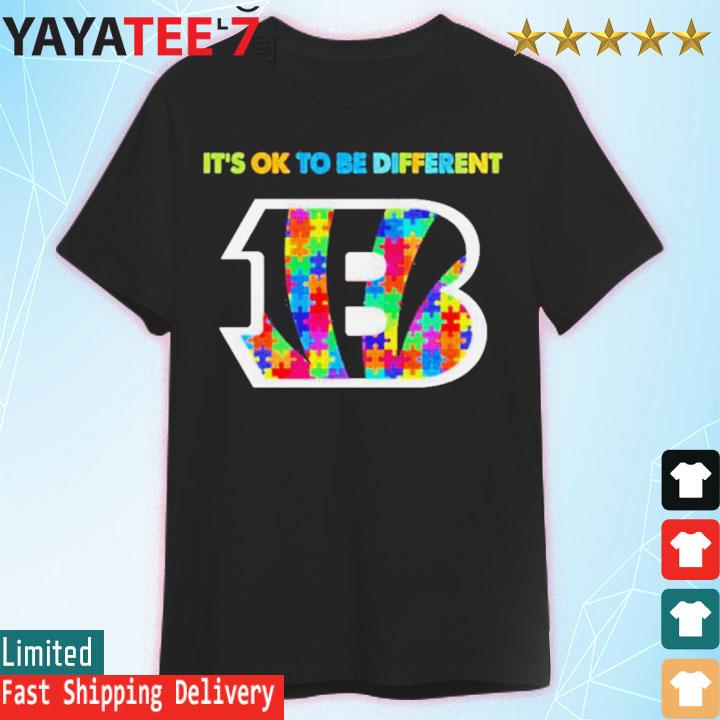 2023 Cincinnati Bengals Autism It’s ok to be different Tee shirt