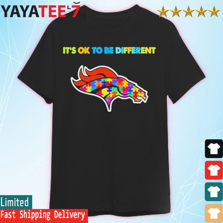 2023 Denver Broncos Autism It’s ok to be different Tee shirt