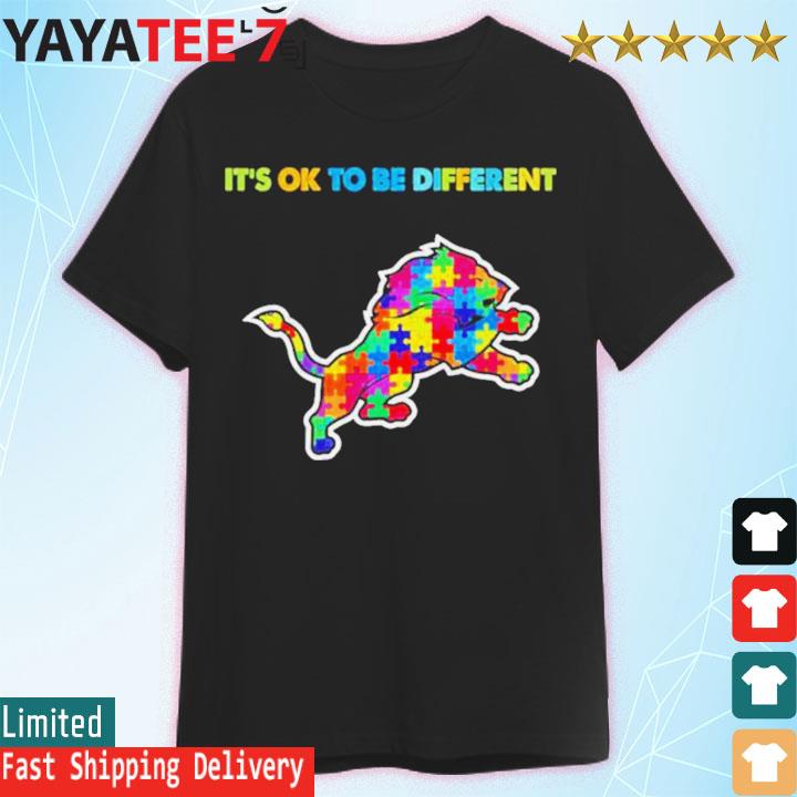 2023 Detroit Lions Autism It’s ok to be different Tee shirt