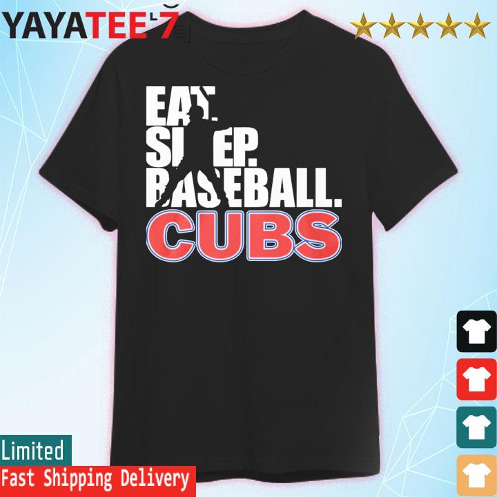 Official 2023 eat sleep baseball Chicago Cubs T-shirt, hoodie, tank top,  sweater and long sleeve t-shirt