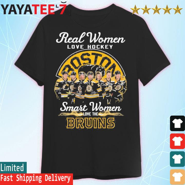 Official Boston Bruins real women love hockey smart women love the Boston  Bruins signatures 2023 shirt, hoodie, sweater, long sleeve and tank top