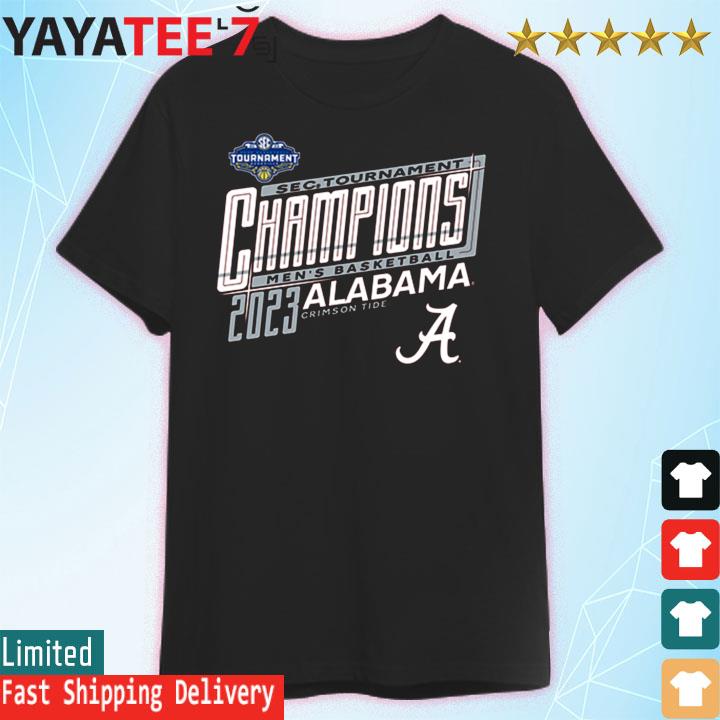 Alabama Crimson Tide Script A 2023 Sec Basketball Tournament Champions Locker Room T-shirt