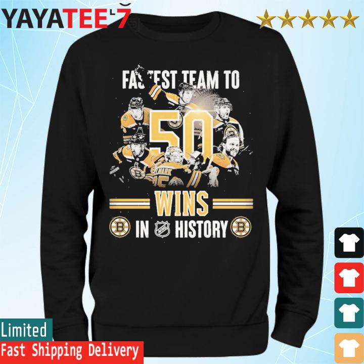 Nice boston Bruins Fastest Team To 50 Wins In NHL History Shirt, hoodie,  sweater, long sleeve and tank top